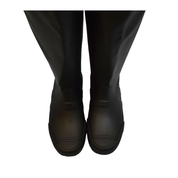 F0 NEW BURBERRY LONDON Plaid Check Drawstring Cuff Tall Rain Boots Size 35 $611 - Picture 7 of 9